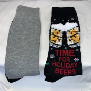 2 pair mens holiday socks